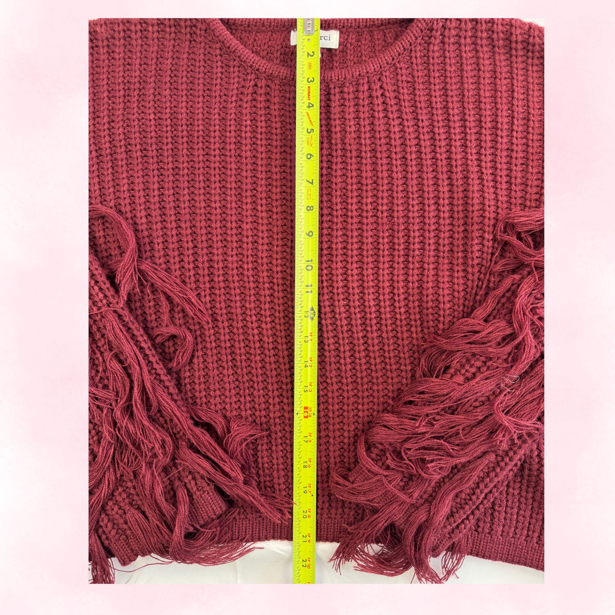&Merci Women's Burgundy Sweater - Size L